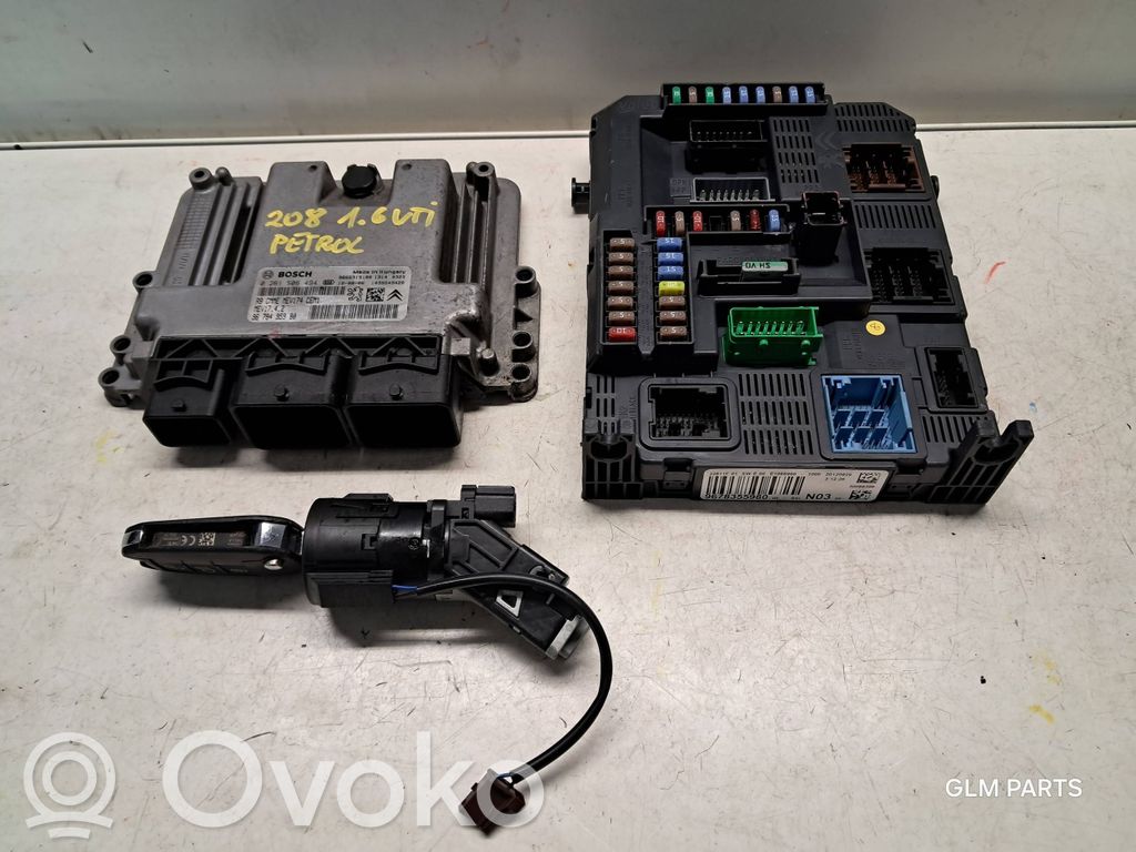 Peugeot 208 I Engine ECU kit and lock set 
