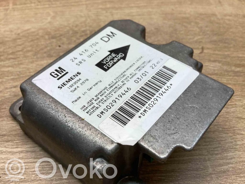 Opel Zafira A Unidad de control/módulo del Airbag 