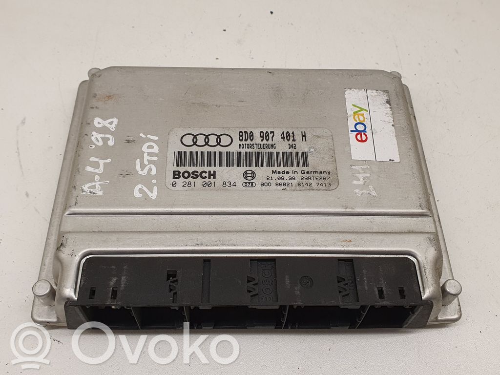 Engine control unit/module ECU   8D0907401H,0281001834