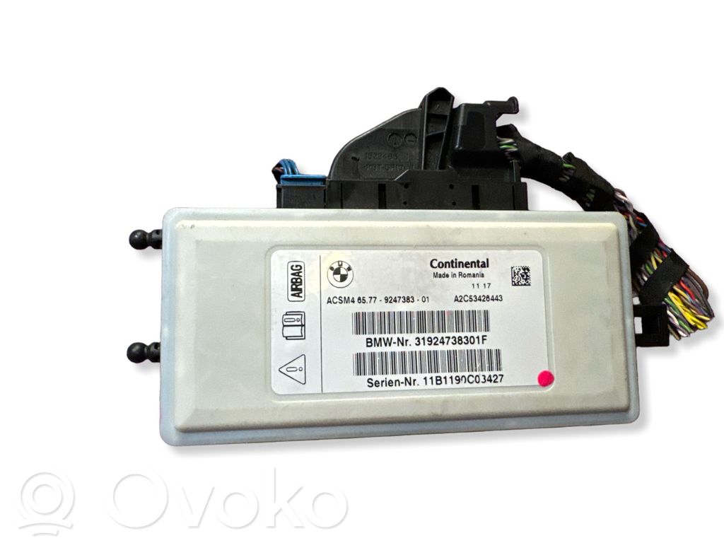 Sterownik / Moduł Airbag   9247383,A2C53426443,31924738301F,11B1190C03427