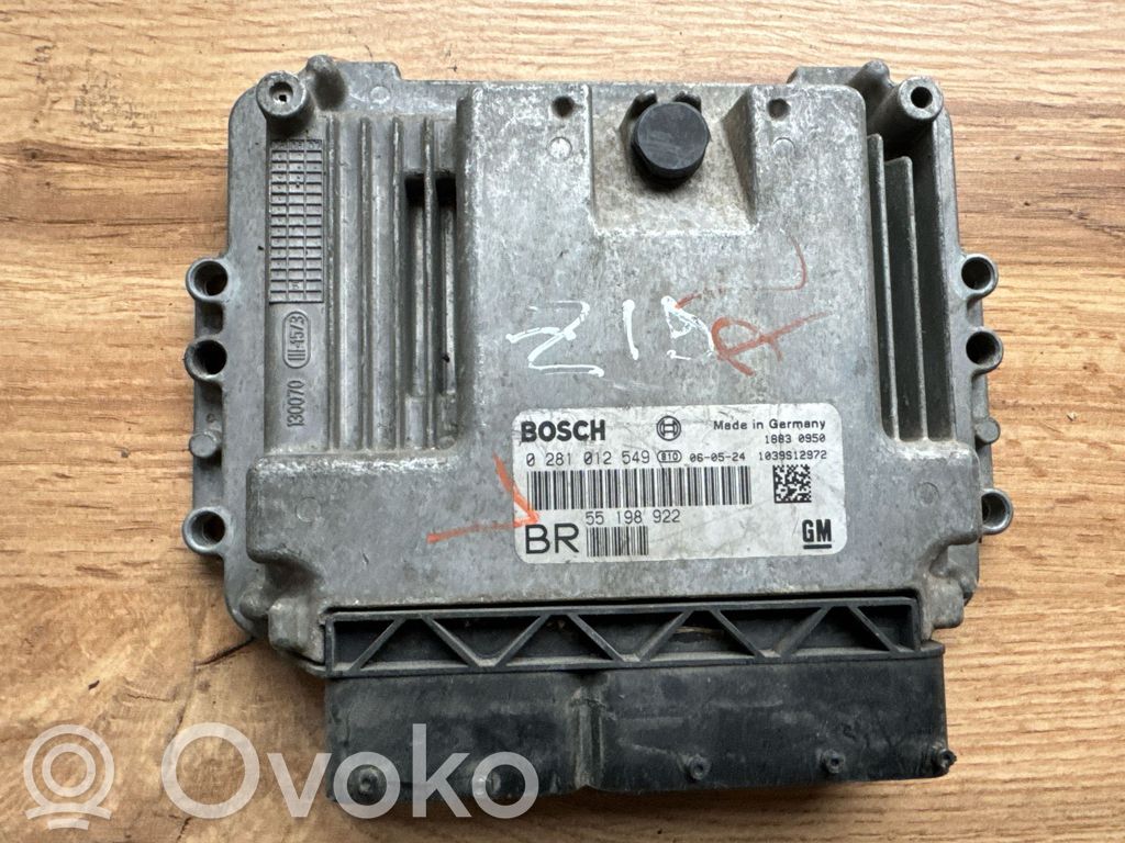 Engine control unit/module   55198922,0281012549,1039S12972