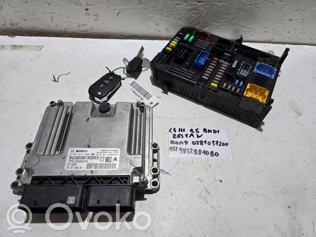 Citroen C4 III e-C4 Engine ECU kit and lock set 