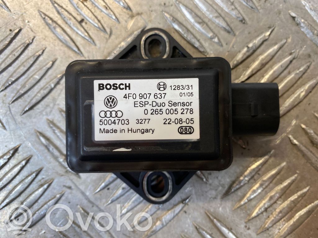 Audi A6 S6 C6 4F ESP Drehratensensor Querbeschleunigungssensor 