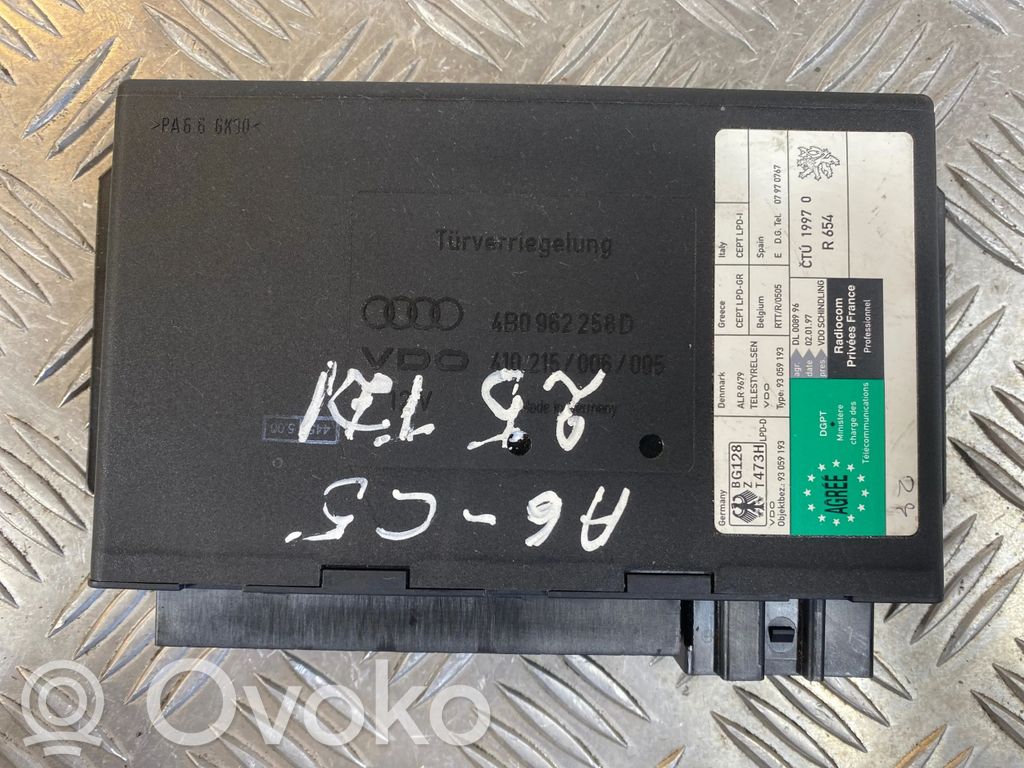 Audi A6 S6 C5 4B Módulo de confort/conveniencia 