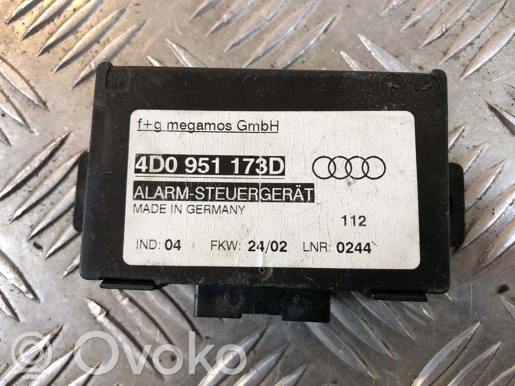 Audi A6 S6 C5 4B Unidad de control/módulo de alarma 