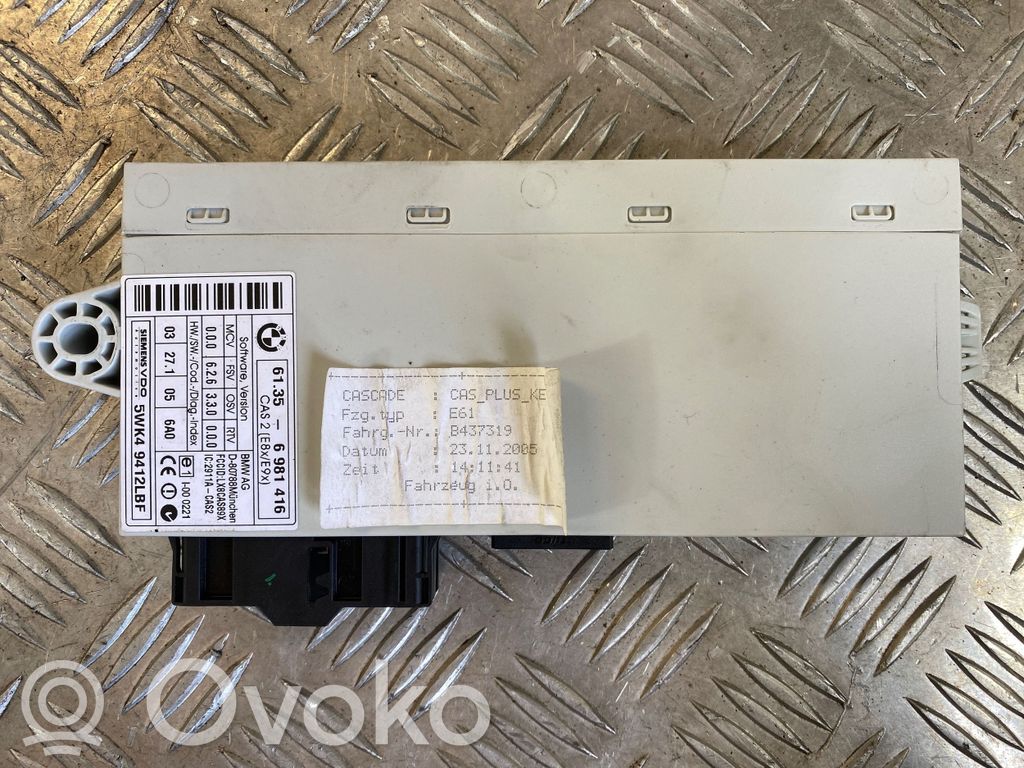 BMW 5 E60 E61 Unidad de control/módulo del CAS 