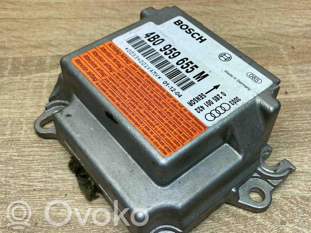 Centralina/modulo airbag   4B0959655M,0285001432