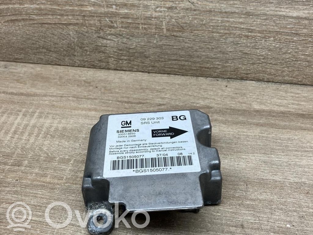 Opel Zafira A Unitate/modul de comandă airbaguri 