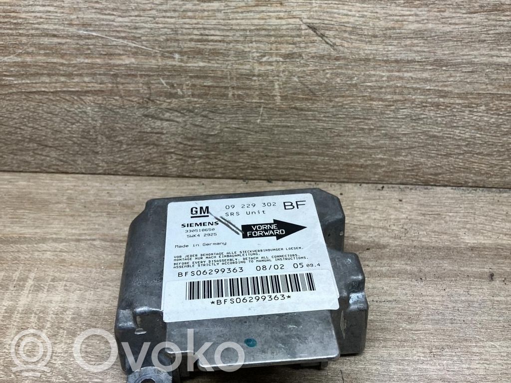 Opel Astra G Module de contrôle airbag