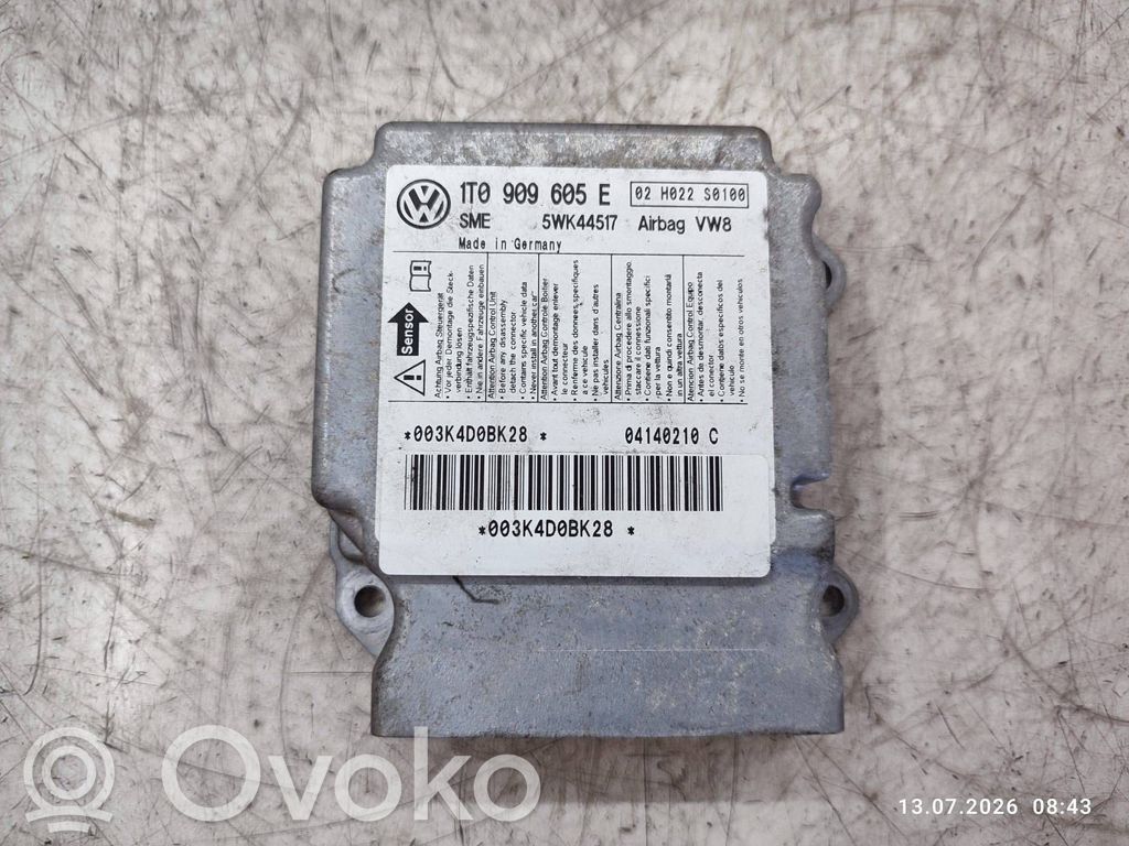 Volkswagen Touran II Unidad de control/módulo del Airbag 