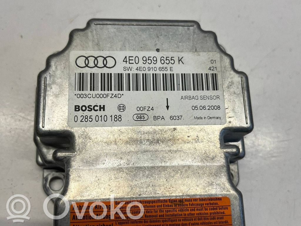 Audi A8 S8 D3 4E Centralina/modulo airbag