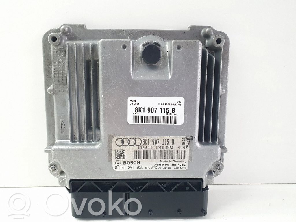 Unitate/modul de control motor   8K1907115B,0261201958