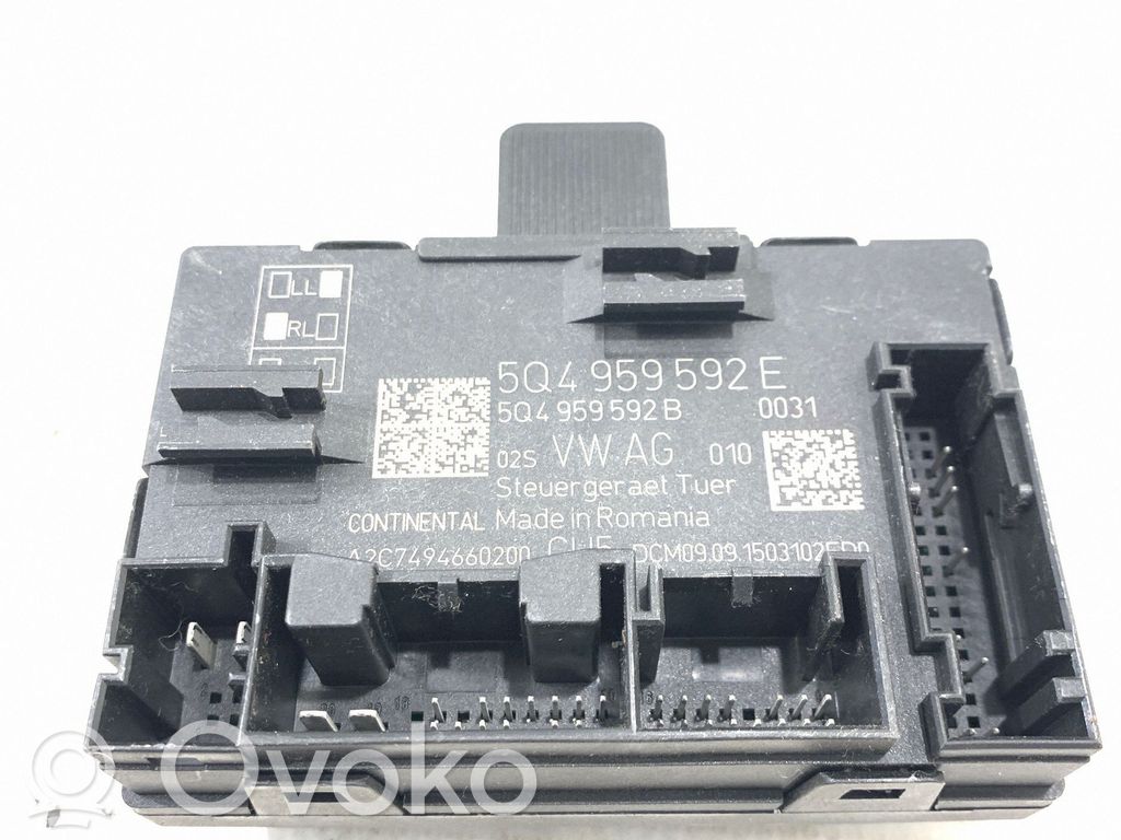 Skoda Octavia Mk3 (5E) Centralina/modulo portiere 