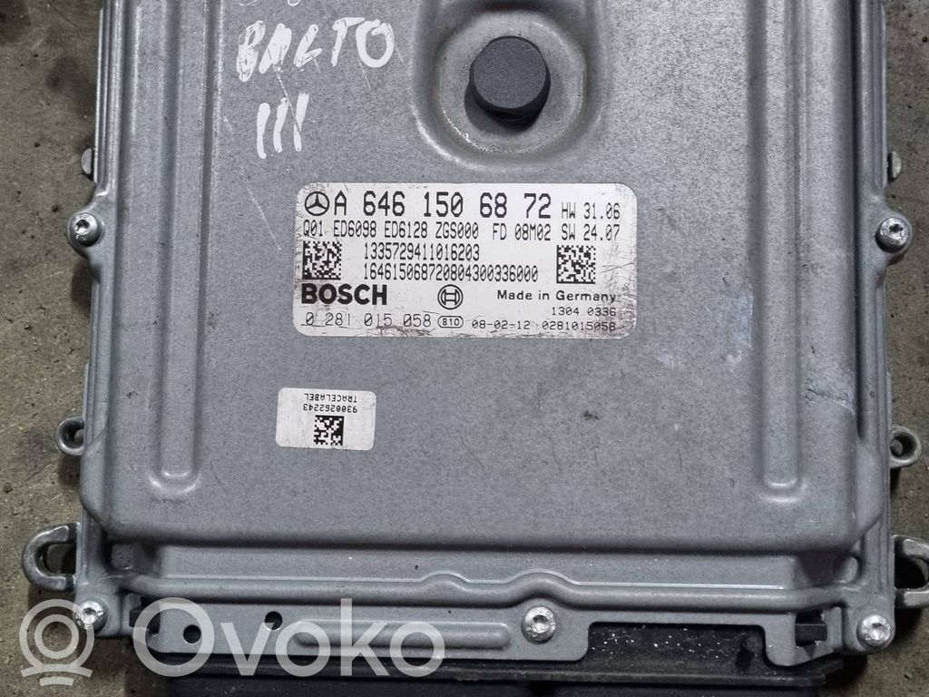 Mercedes-Benz Vito Viano W639 Engine control unit/module 