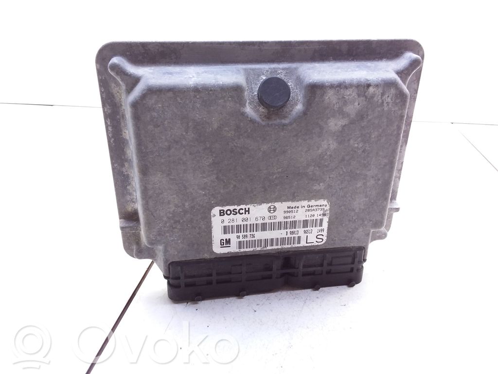 Engine control unit/module   90589736,0281001670