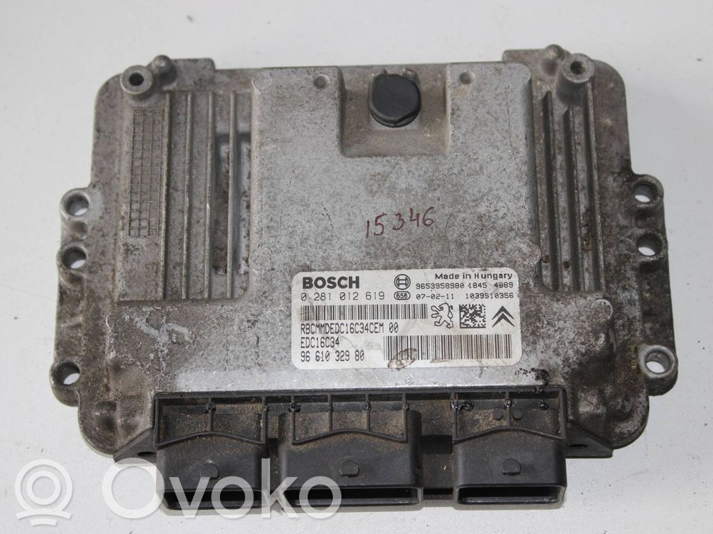 Engine control unit/module   9661032980,9653958980,0281012619