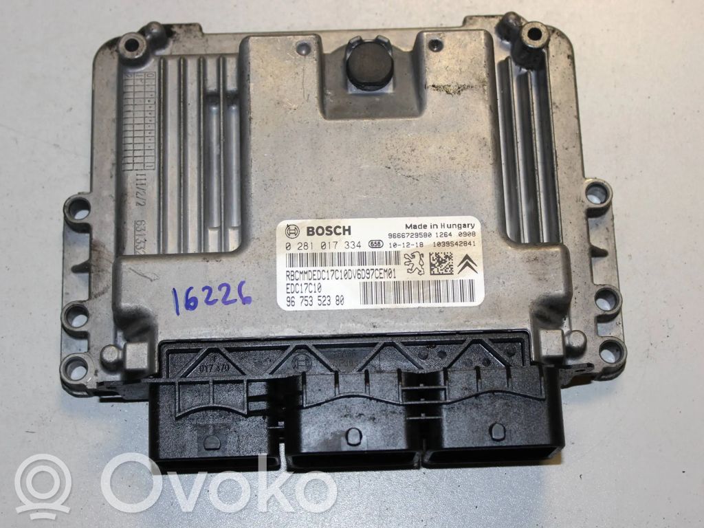 Engine control unit/module   9675352380,9666729580,0281017334
