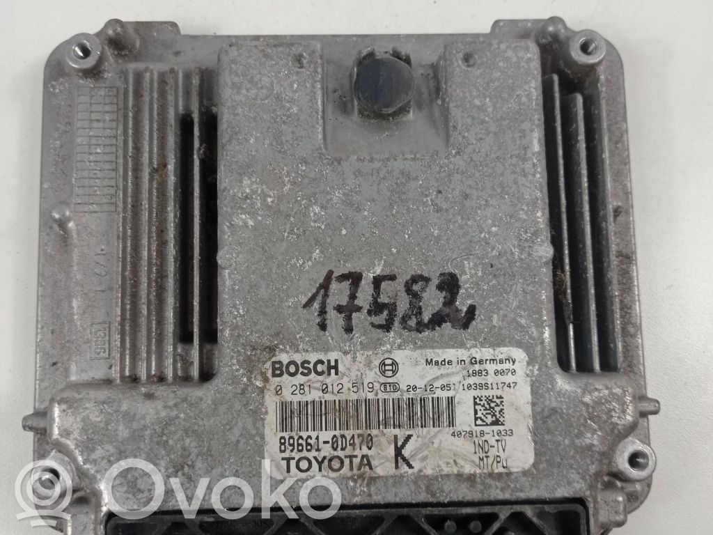Toyota Yaris Verso Engine control unit/module 