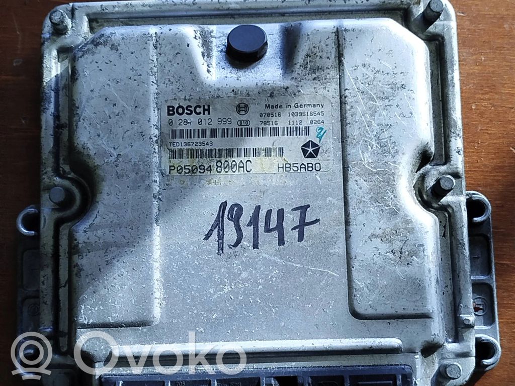 Chrysler Grand Voyager V Engine control unit/module 