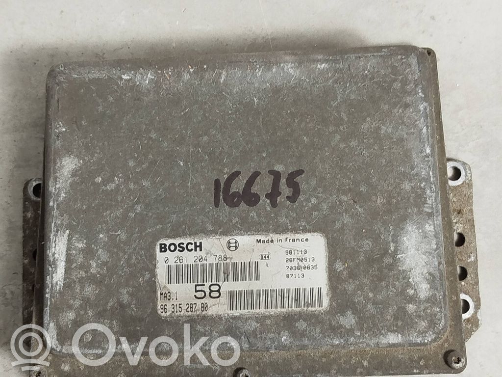 Peugeot 206 Engine control unit/module 