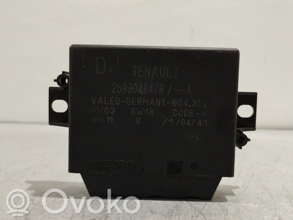Renault Laguna III Wyświetlacz parkowania PDC 