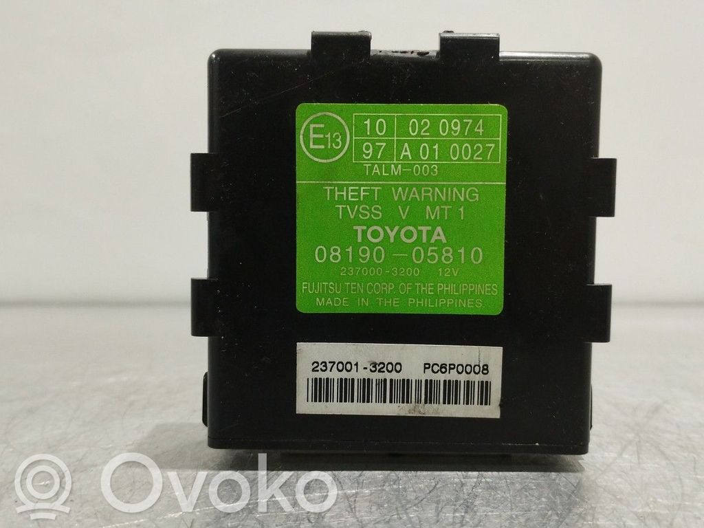 Toyota Avensis T250 Unitate/modul control alarmă 