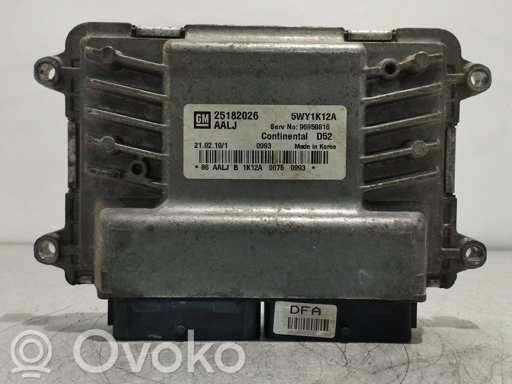 Unitate/modul de control motor   25182026,5WY1K12A,96958816,AALJ