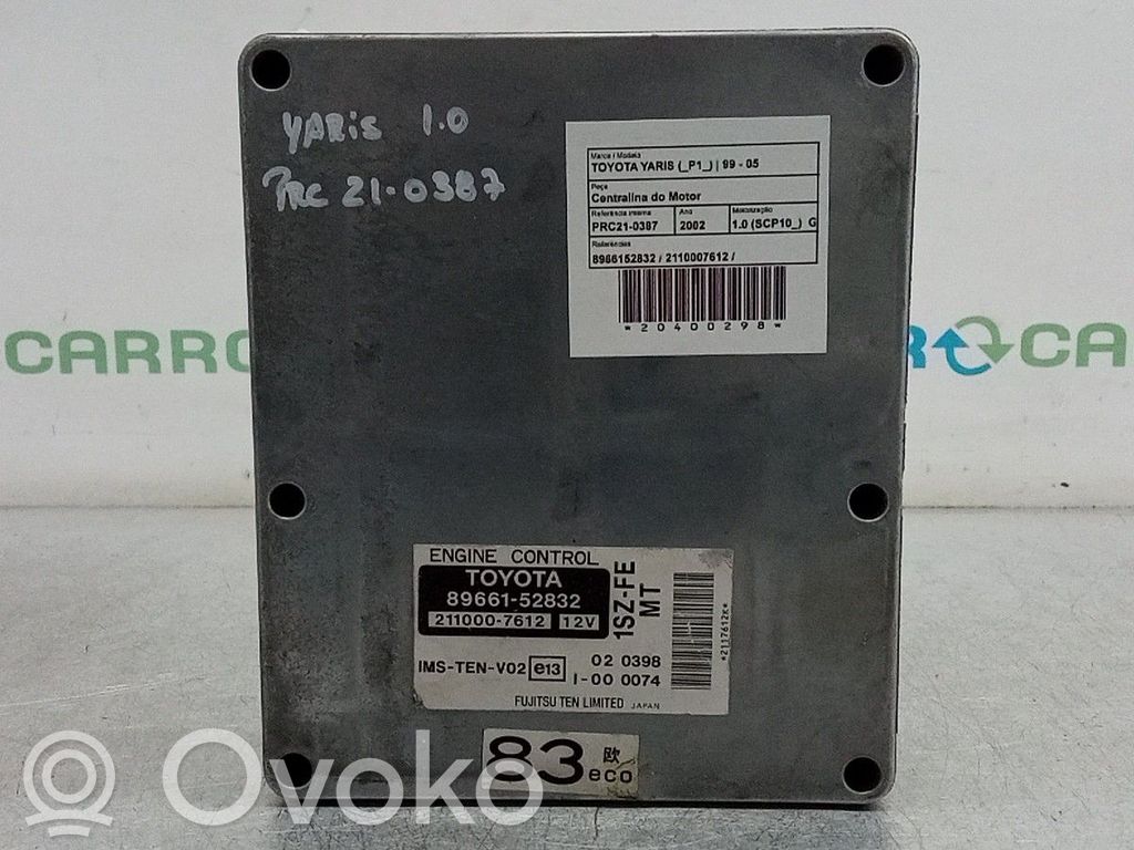 Toyota Yaris Sterownik / Moduł ECU 