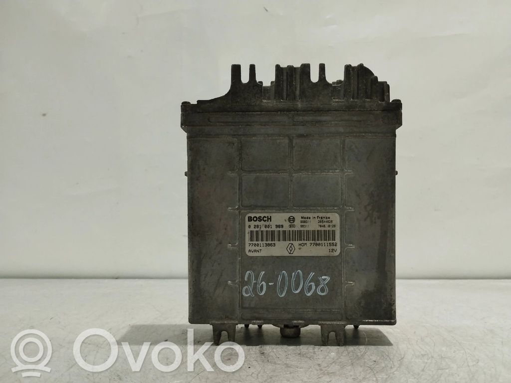 Sterownik / Moduł ECU   7700111552,0281001969,7700113863