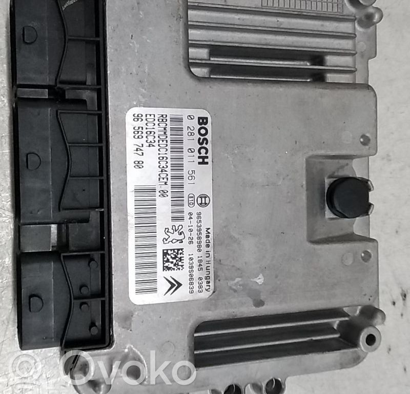 Unidad de control/módulo del motor   9656974780,0281011561,9653958980,EDC16C34