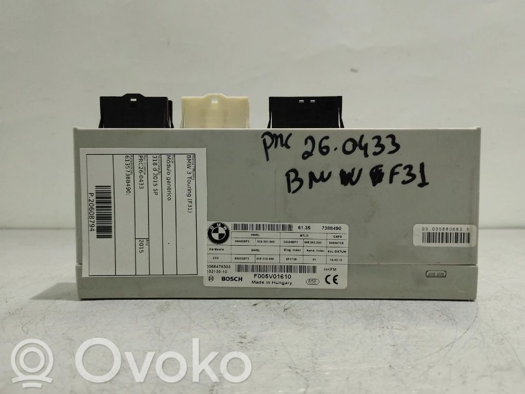 BMW 3 F30 F35 F31 Alte unități/module de control 
