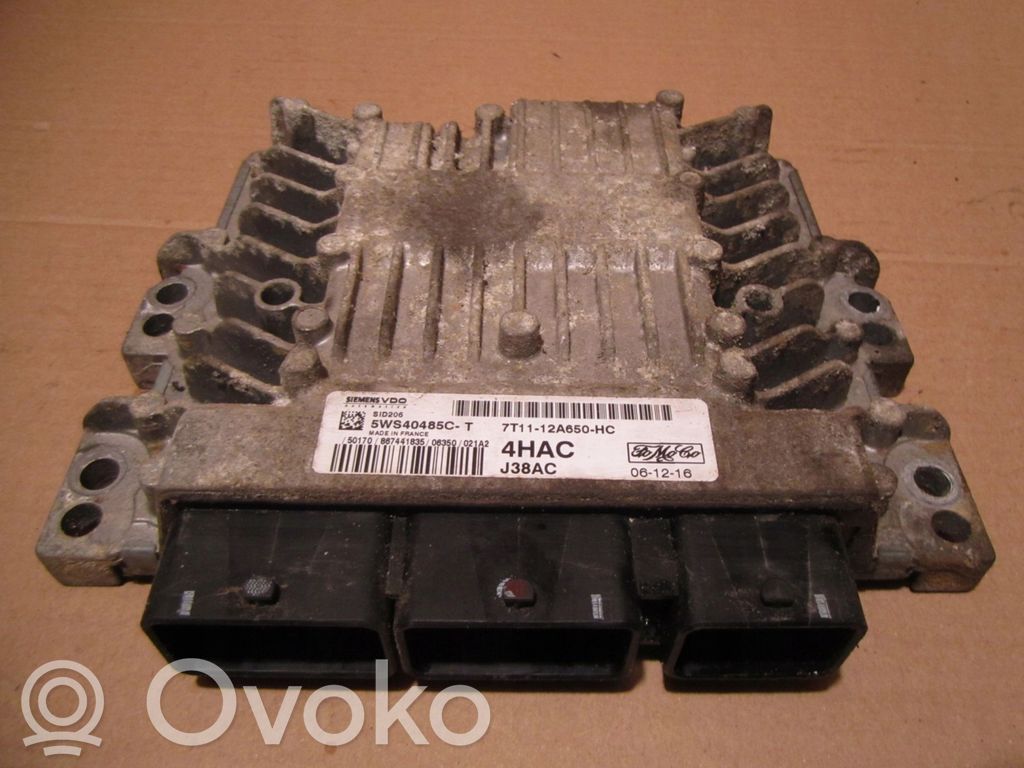 Engine control unit/module ECU   7T1112A650HC,5WS40485CT,7T1112A650HC