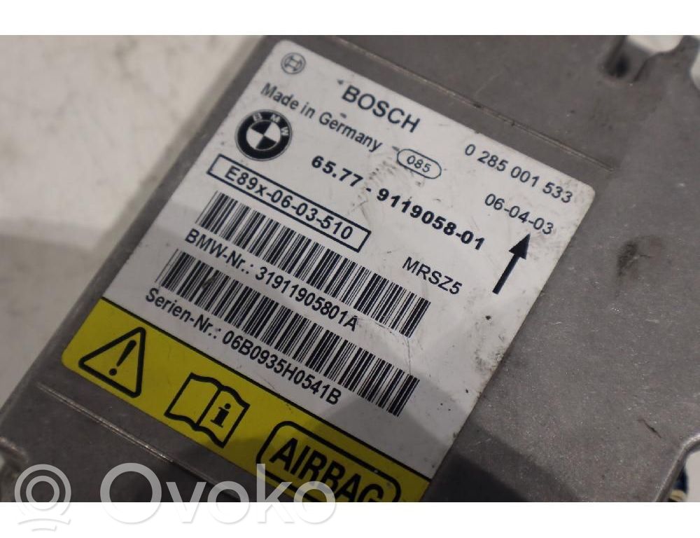 BMW 3 E90 E91 Unidad de control/módulo del Airbag 
