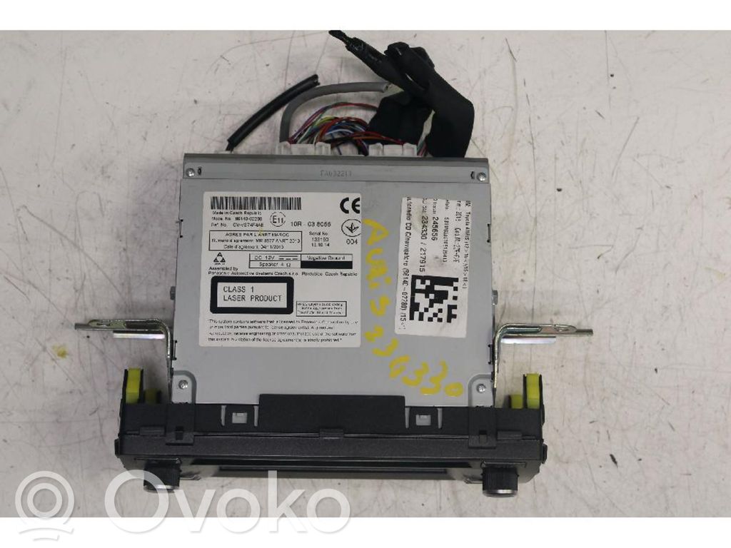 Toyota Auris E180 Panel / Radioodtwarzacz CD/DVD/GPS 