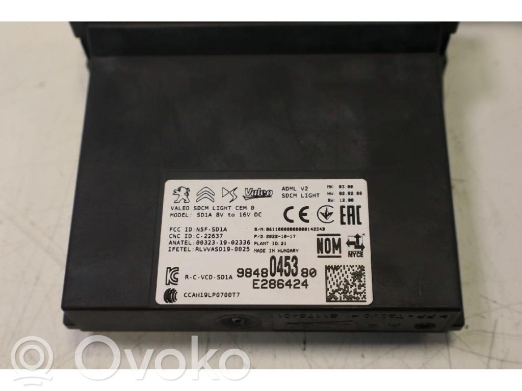 Peugeot 2008 II Boîtier de commande ASC / interrupteurs 