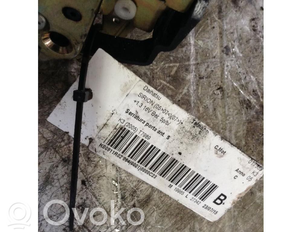 Daihatsu Sirion Încuietoare ușă față 