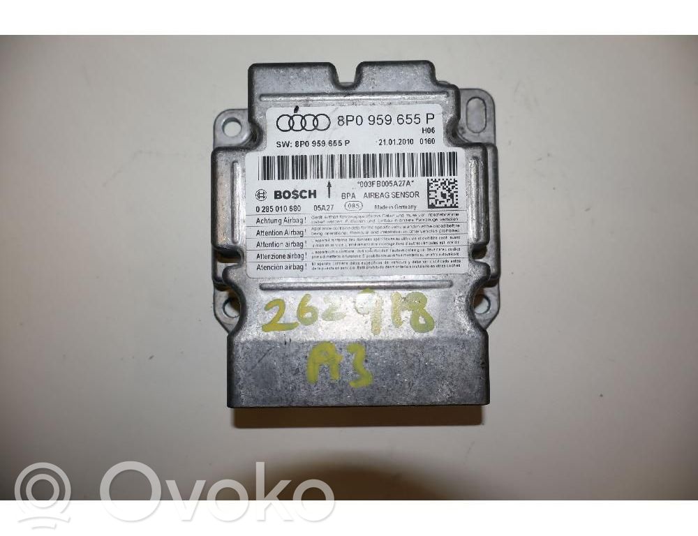 Audi A3 S3 8P Centralina/modulo airbag 