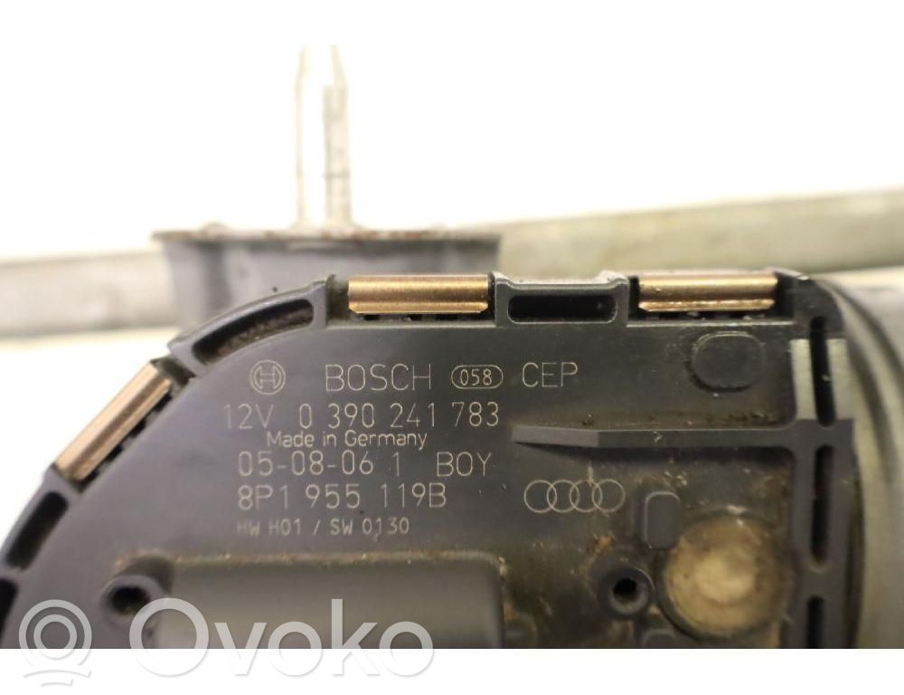 Audi A3 S3 8P Mechanizm i silniczek wycieraczek szyby przedniej / czołowej 
