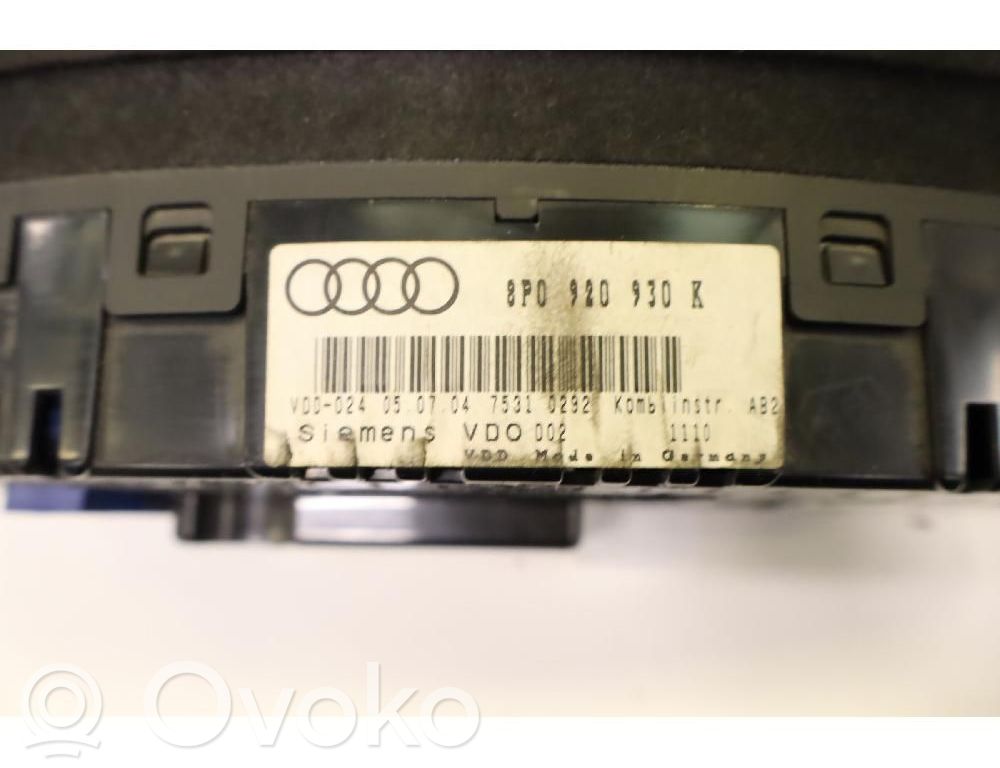 Audi A3 S3 8P Geschwindigkeitsmesser Cockpit 