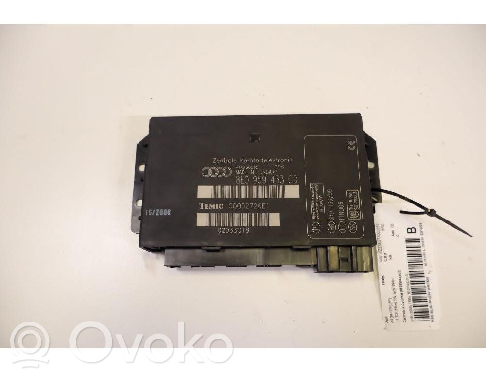 Audi A4 S4 B7 8E 8H Modulo comfort/convenienza