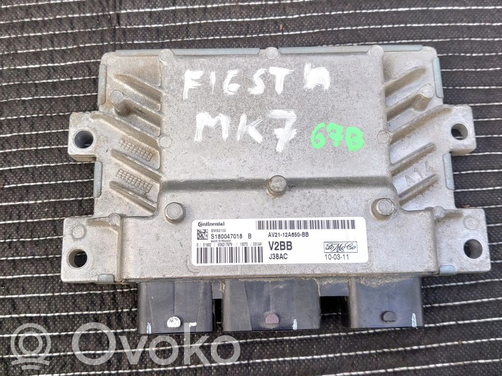 Ford Fiesta Unidad de control/módulo ECU del motor 