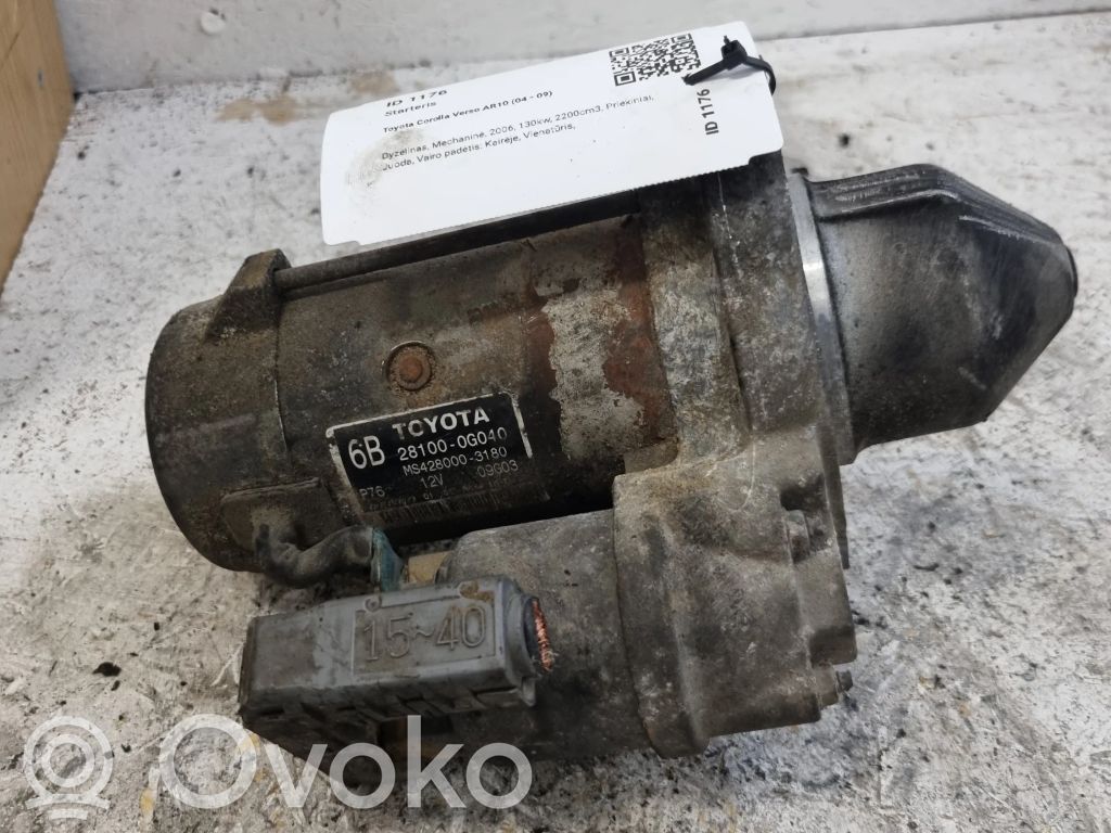 Toyota Corolla Verso AR10 Rozrusznik 