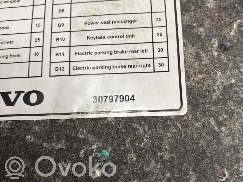 Volvo S80 Cita veida bagāžnieka dekoratīvās apdares detaļa 
