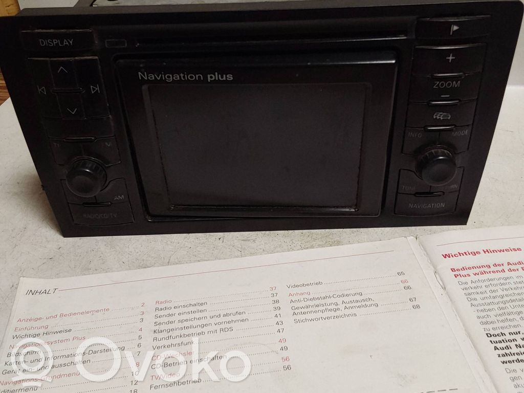 Panel / Radioodtwarzacz CD/DVD/GPS   4D0035192E,8618842279,7612001344,AUZ1Z1X3143762