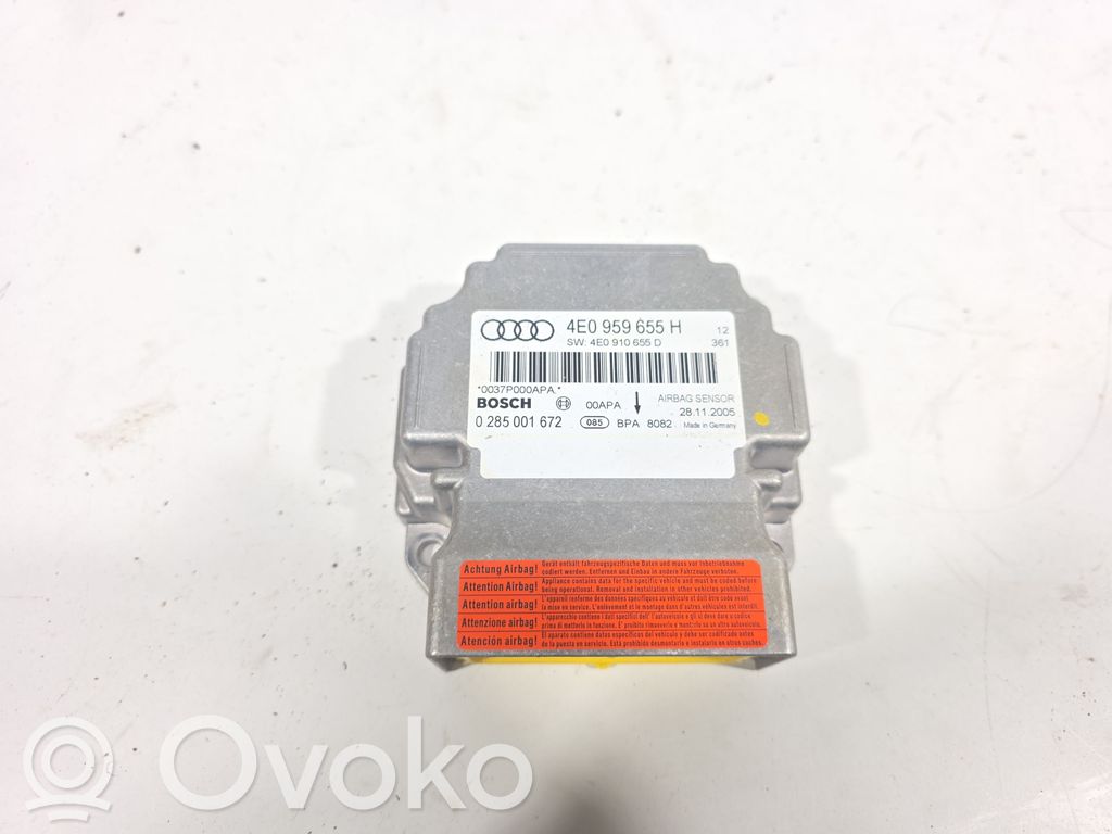 Audi A8 S8 D3 4E Airbag control unit/module 