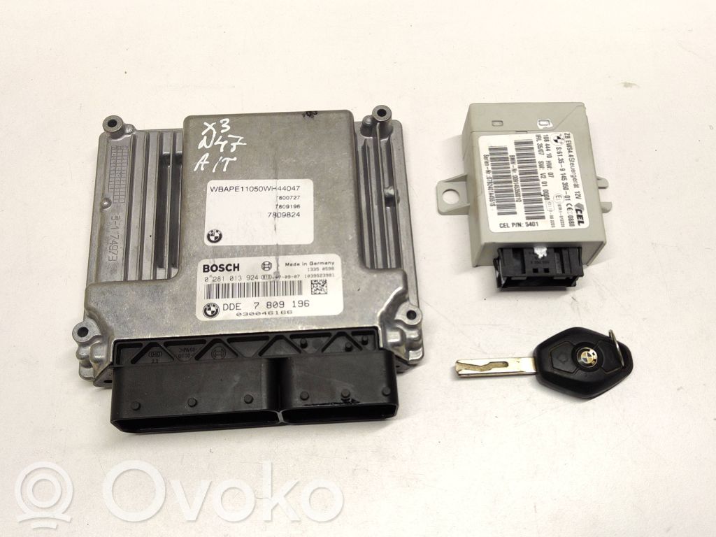 BMW X3 E83 Engine ECU kit and lock set 