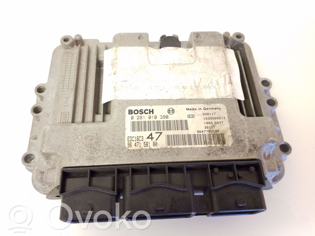 Engine control unit/module   0281010390,9647158180