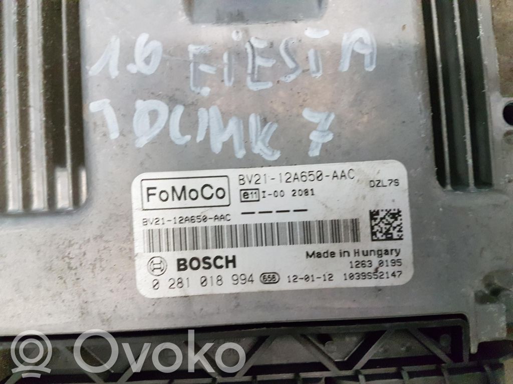 Ford Fiesta Unidad de control/módulo ECU del motor 
