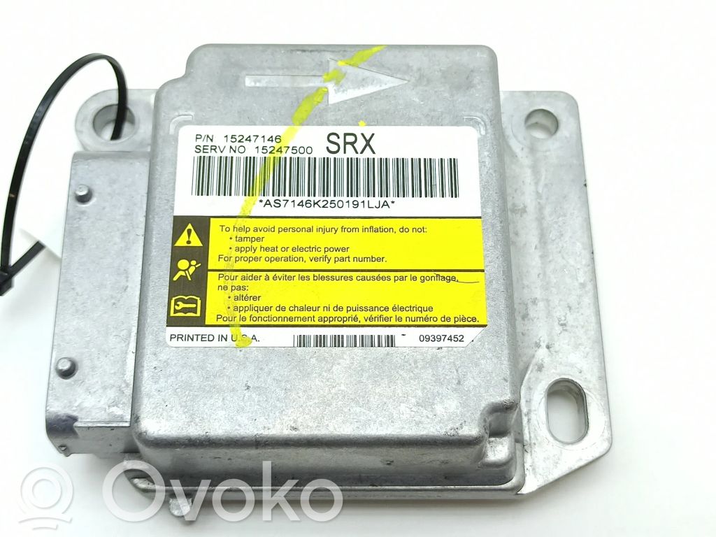 Cadillac SRX Airbag control unit/module 