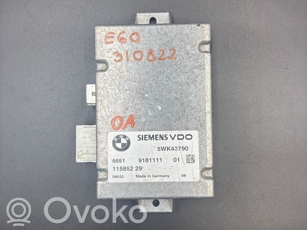 BMW 5 E60 E61 Kameras vadības bloka modulis 